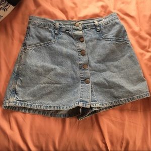 Super cute Light Front button Jean skort